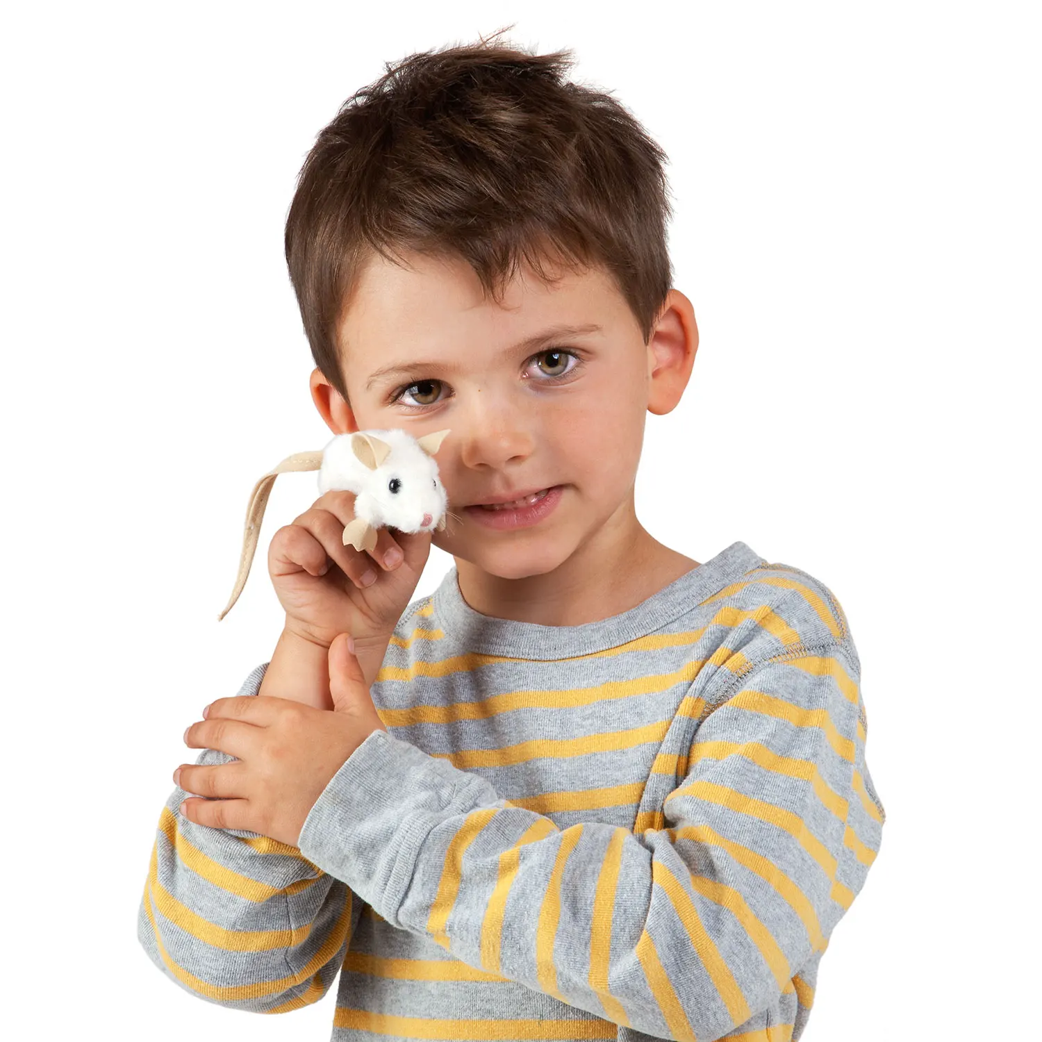 Mini white Mouse / Mini Maus, weiß-Folkmanis® Puppets