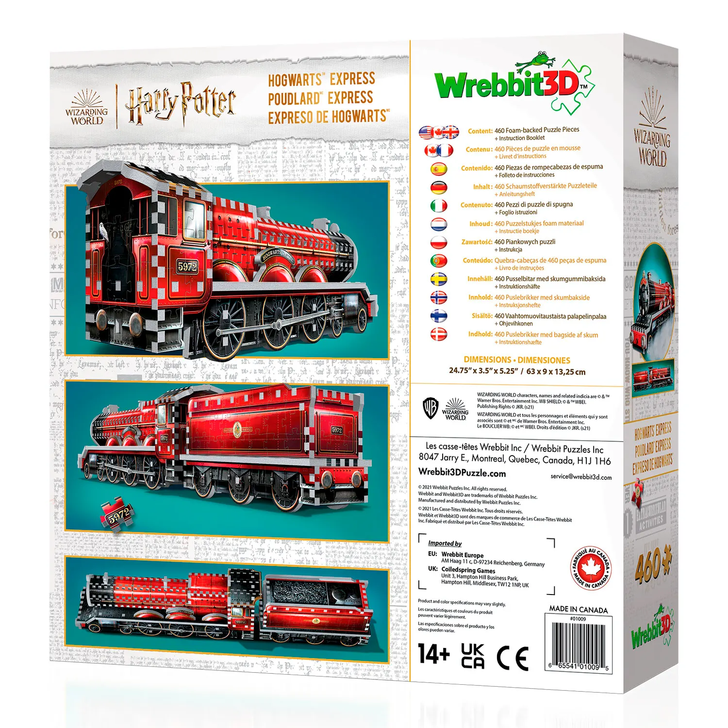 Hogwarts Express Harry Potter / Hogwarts Express Train 460 pcs. - 3D-Puzzle Hogwarts Express Harry Potter / Hogwarts Express Train 460 pcs. - 3D-Puzzle-Wrebbit-3D Puzzles