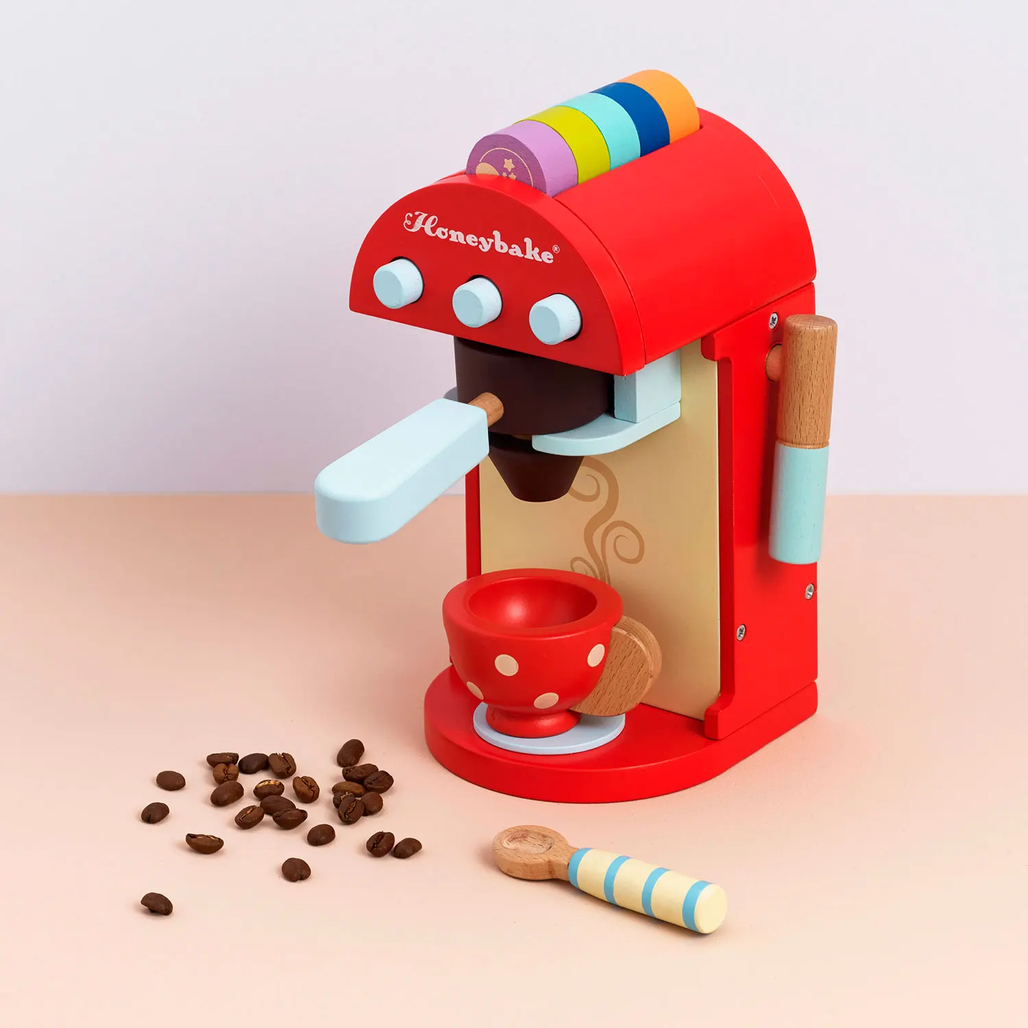 Caf&egrave; Maschine / Wooden Toy Coffee Machine & Pods-Le Toy Van (LTV)
