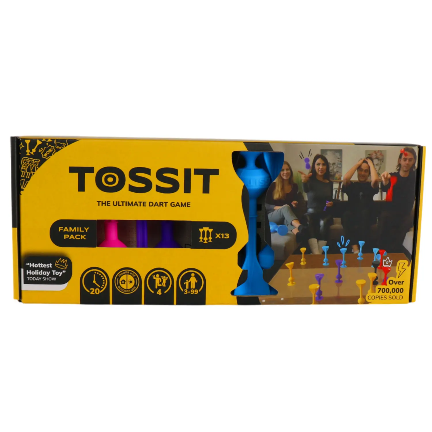 TOSSIT FAMILY PACK pink / lila / hellblau / gelb