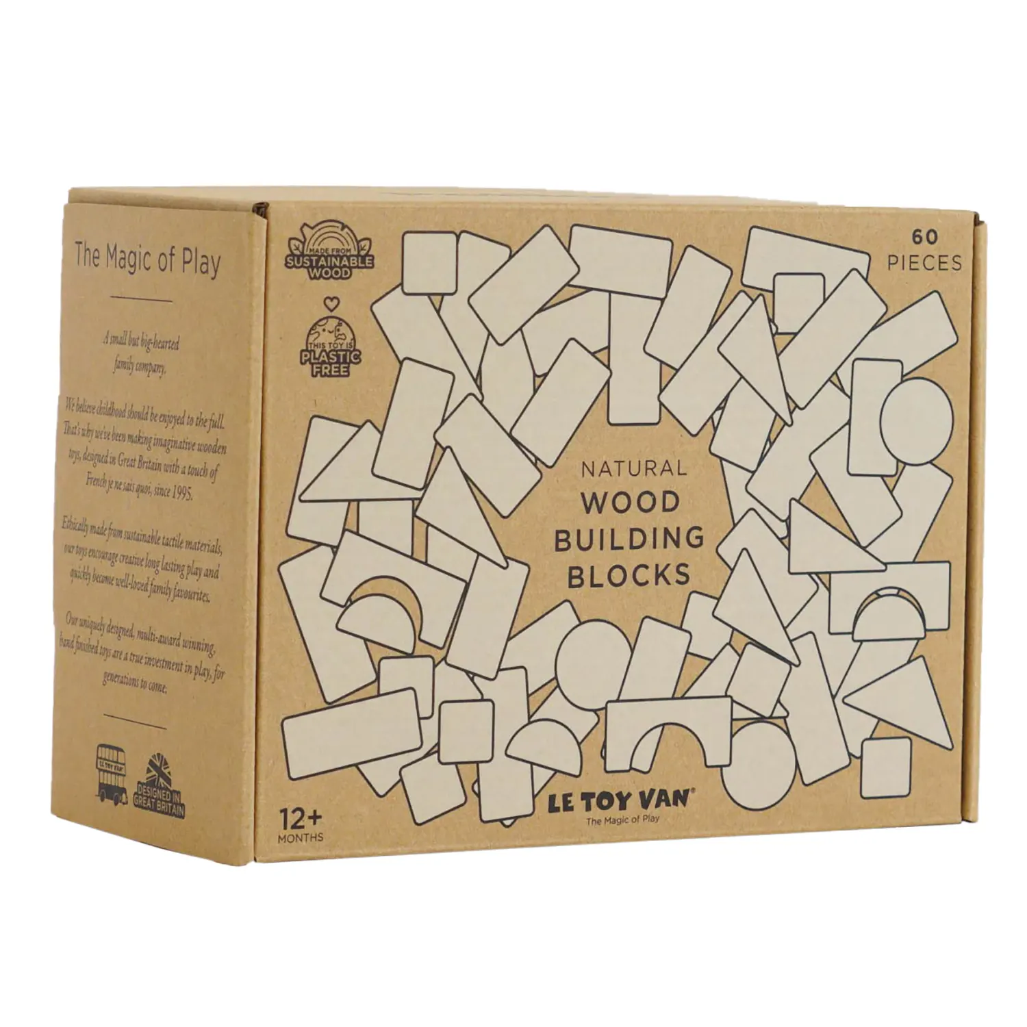 Holzbauklötze / Natural Wooden Building Blocks-Le Toy Van (LTV)