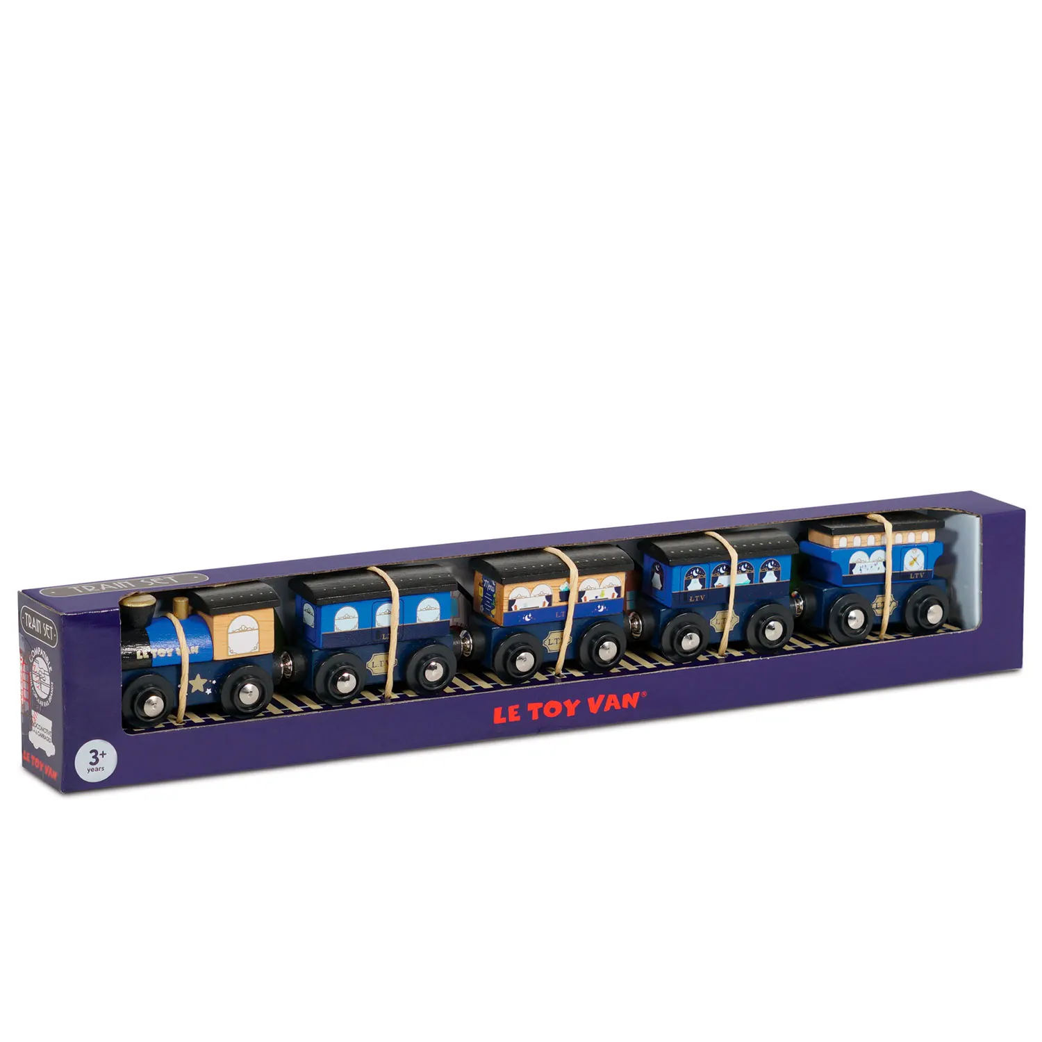 Blauer Zug mit Waggons / Twilight Train & Carriages (Blue)-Le Toy Van (LTV)