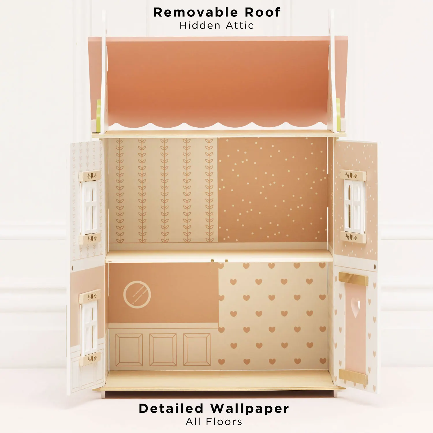 Roseheart Wooden Dolls House,Furniture & Family-Le Toy Van (LTV)
