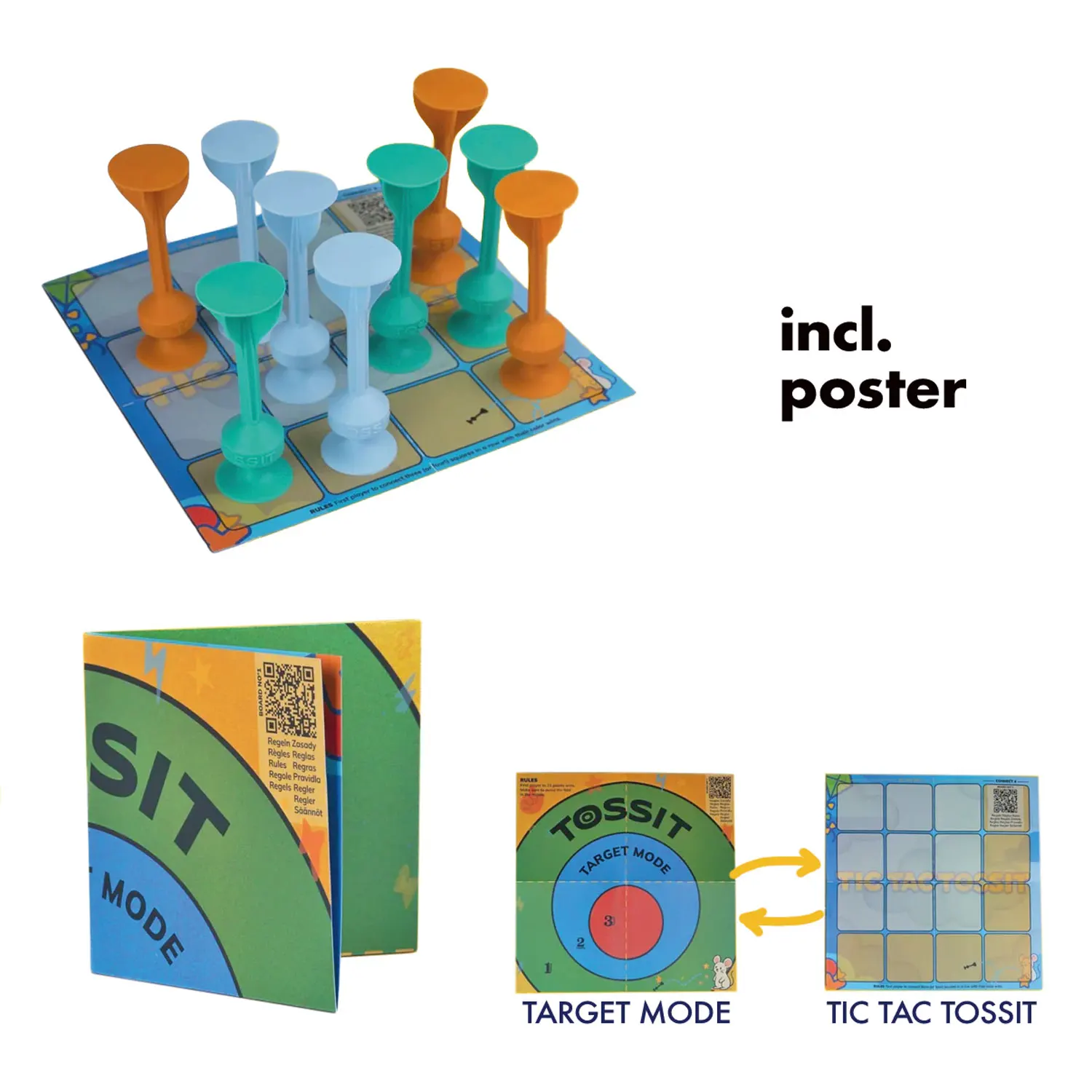 TOSSIT Mini Darts - Ice Blue Cyan Caramel
