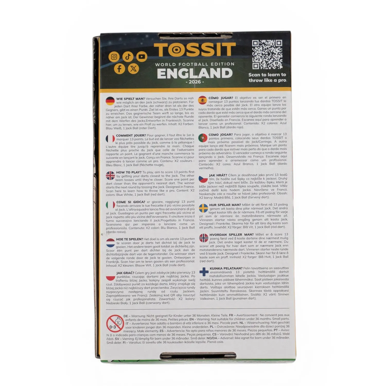 TOSSIT Starter Pack - World Football Edition ENGLAND