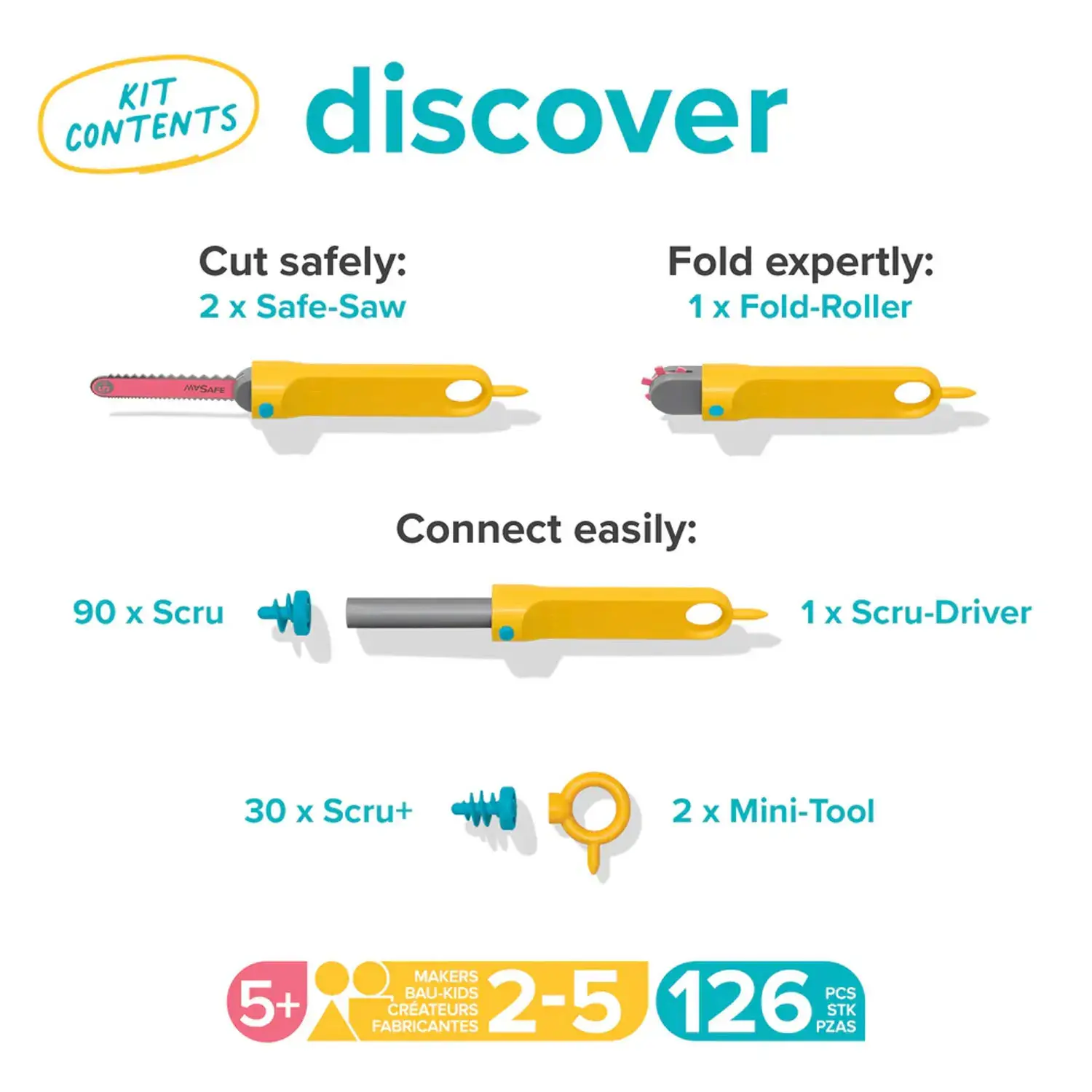 Makedo - Discover Kit - Kartonbau Werkzeugset