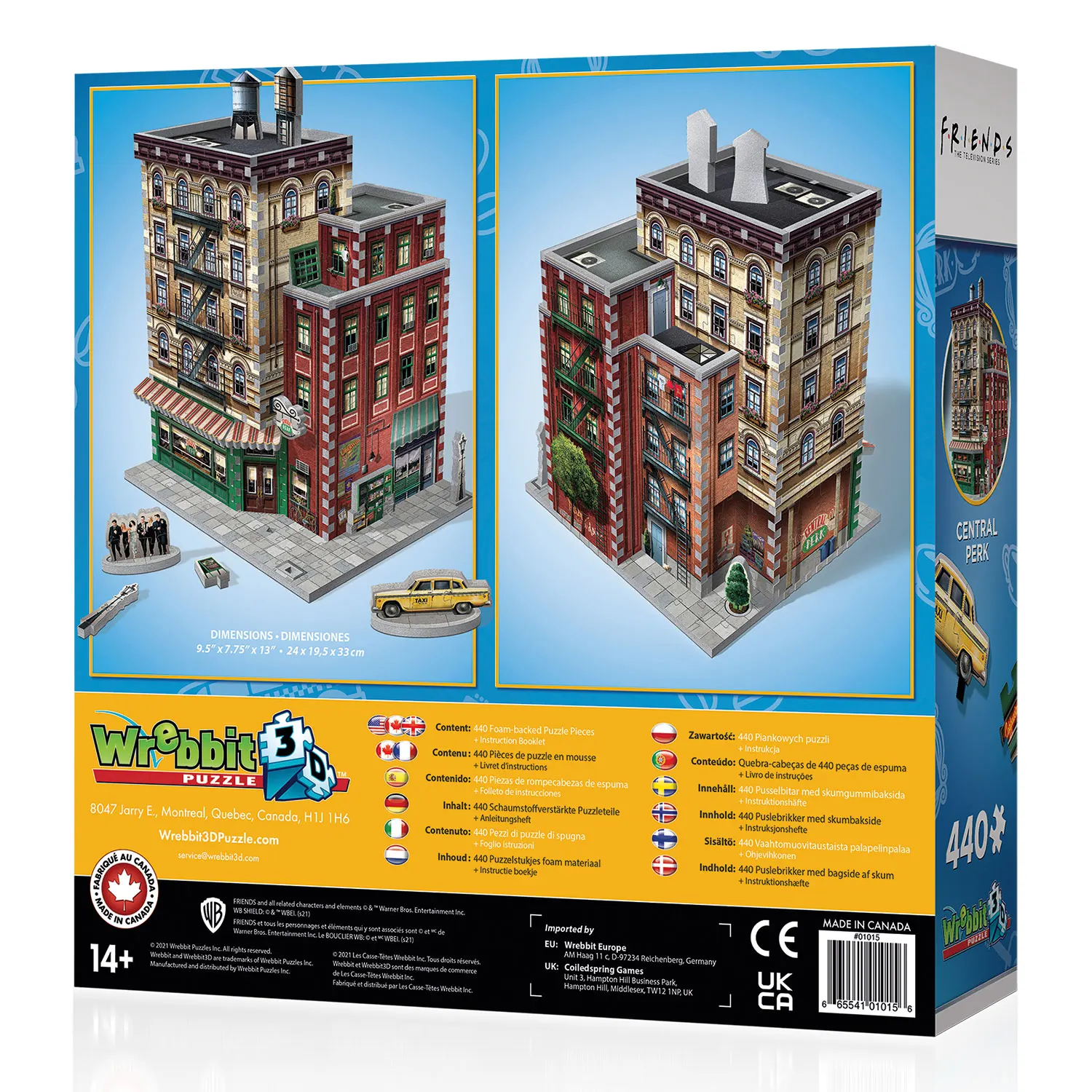 Friends - Central Perk (440 Teile) - 3D-Puzzle-Wrebbit-3D Puzzles
