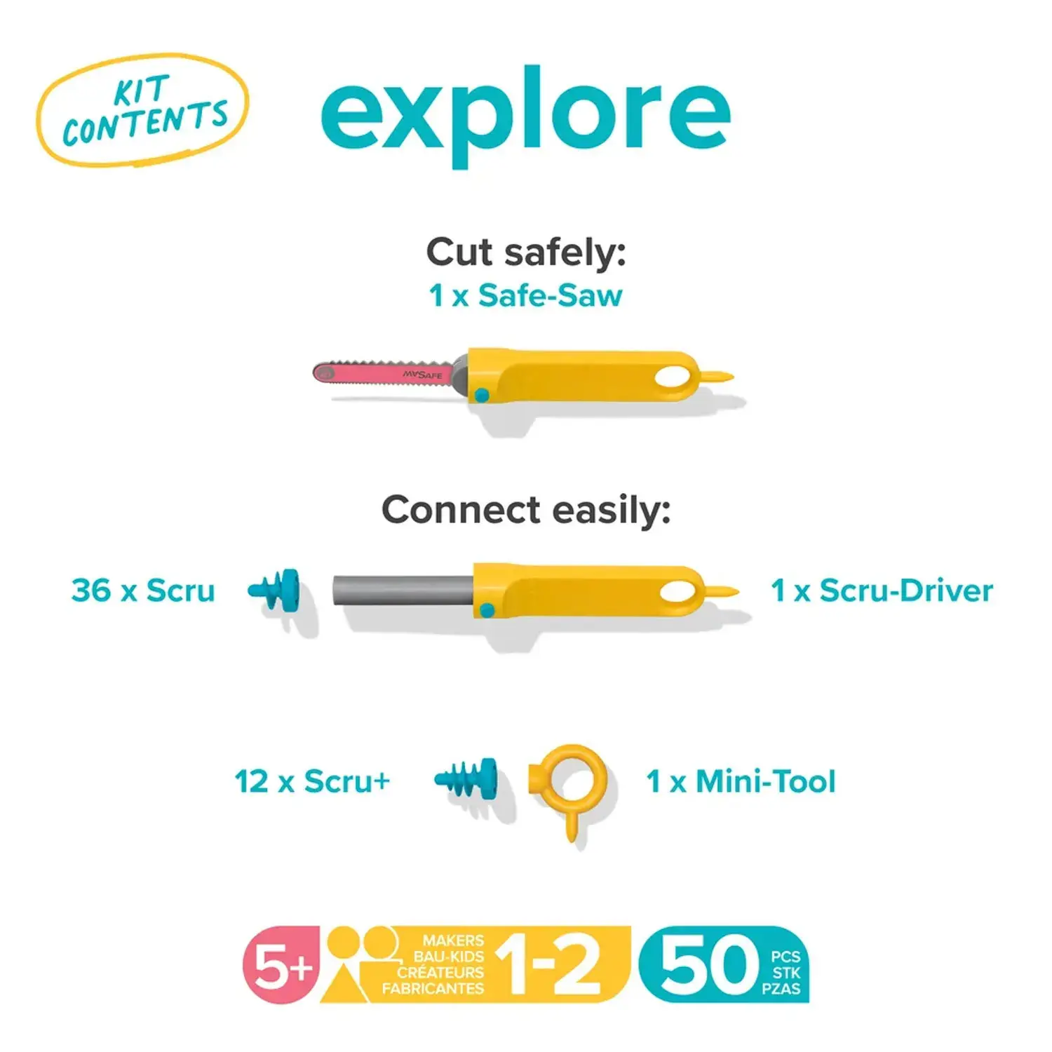 Makedo - Explore Kit - Kartonbau Werkzeugset