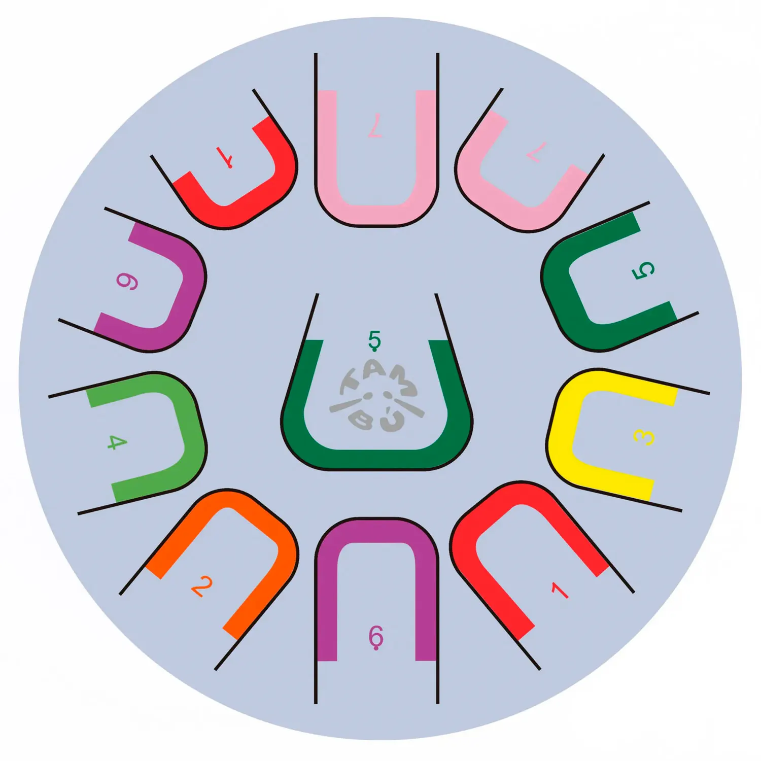 Tambu+ 10"/25 cm - Pure Connection (Blue)-JuegaConmigo