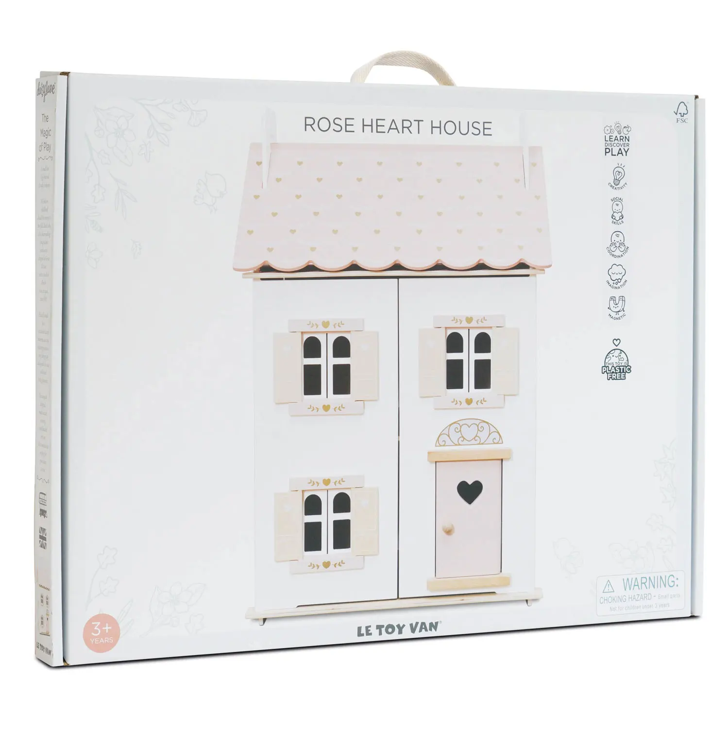 Roseheart Wooden Dolls House,Furniture & Family-Le Toy Van (LTV)