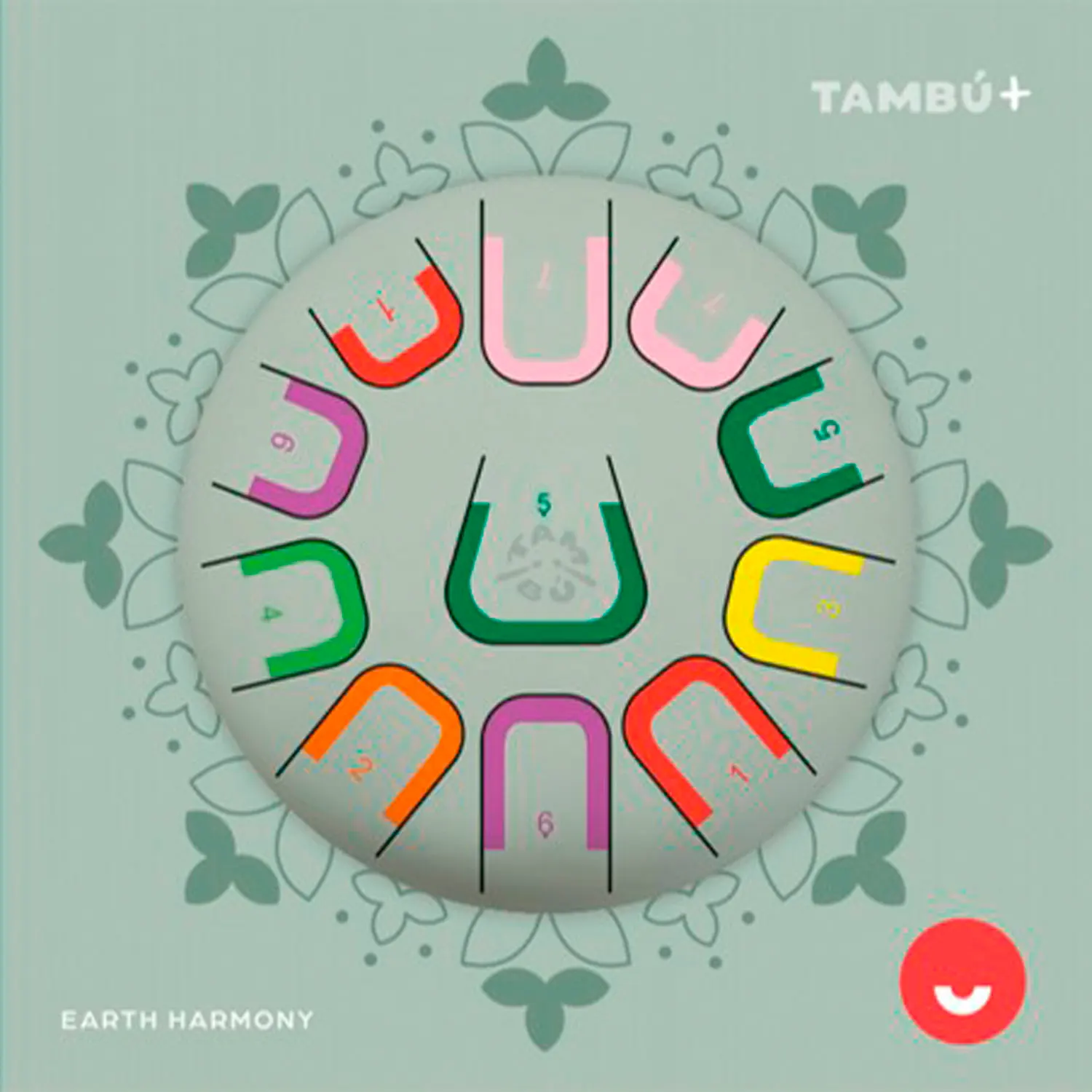 Tambu+ 10"/25 cm - Earth Harmony (Green)-JuegaConmigo
