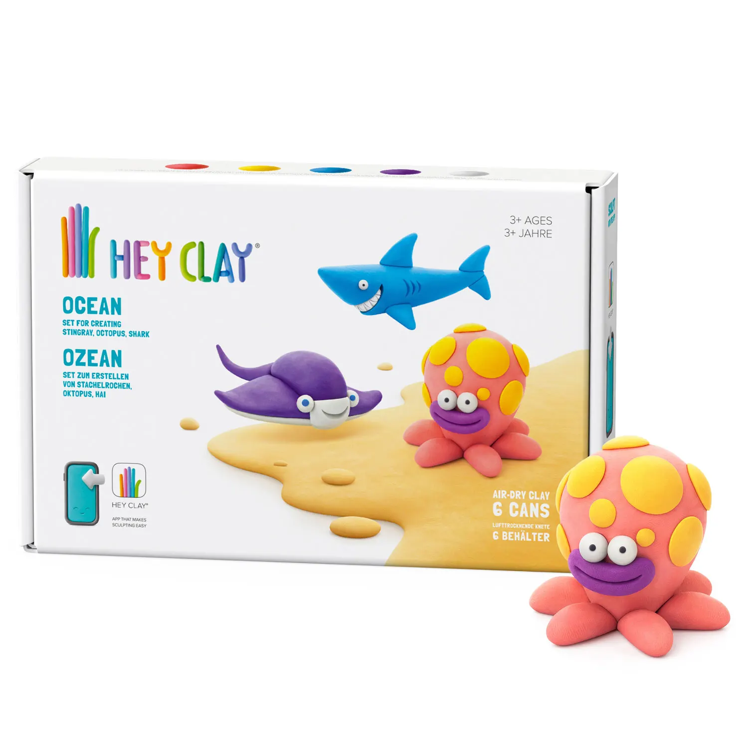 Hey Clay - OZEAN - Set mit je 6 Dosen-TOMY