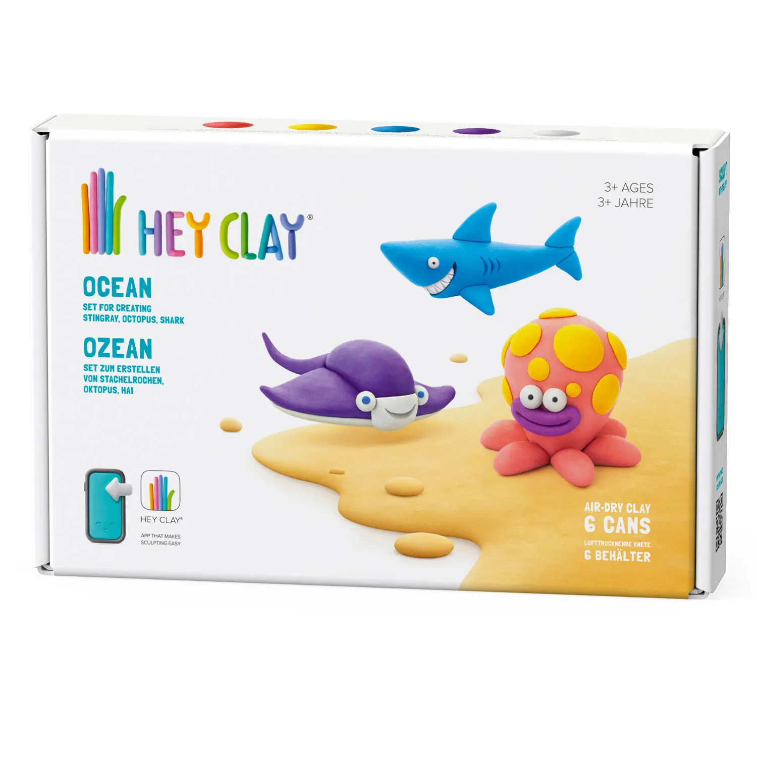 Hey Clay - OZEAN - Set mit je 6 Dosen-TOMY