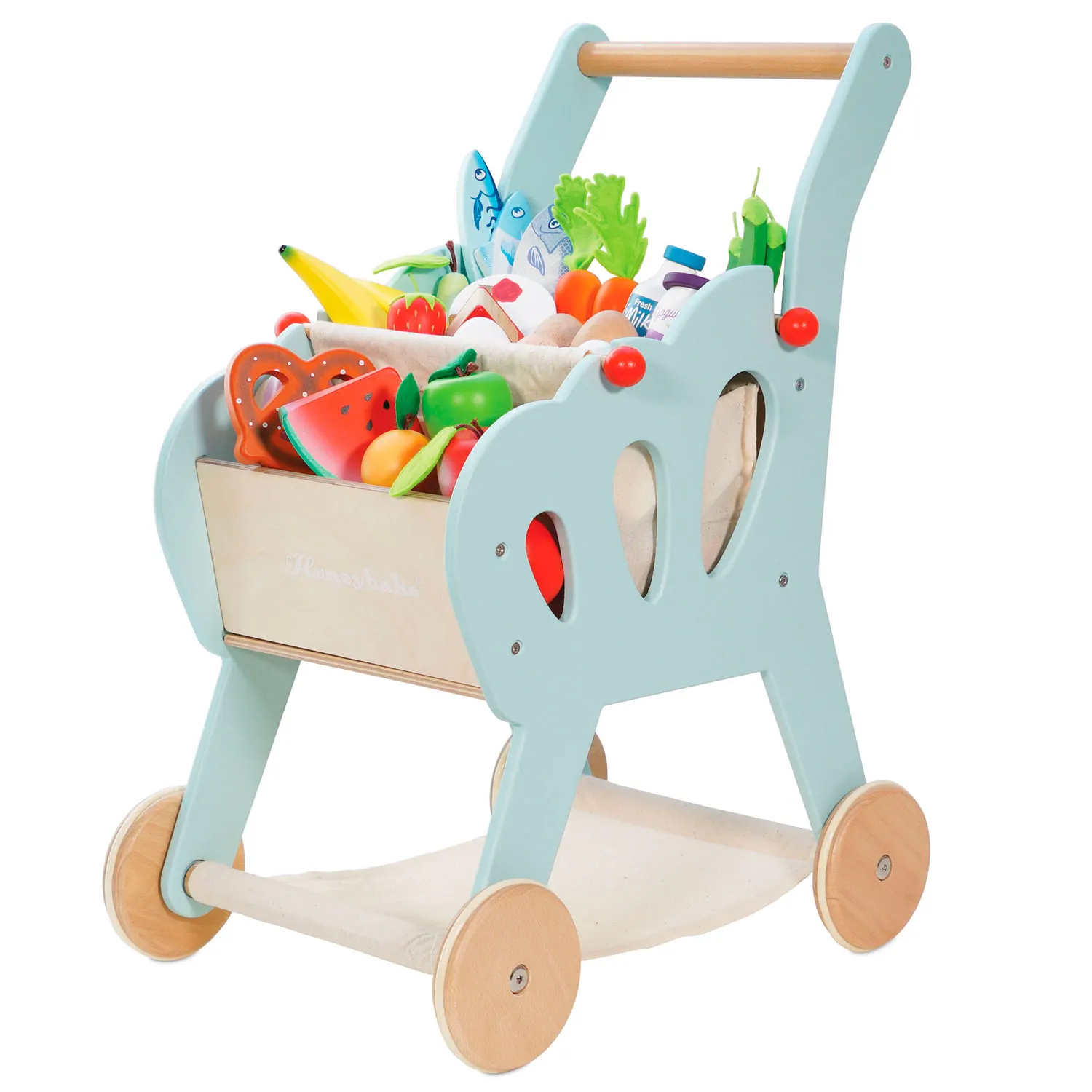 Einkaufswagen (mit abnehmbarer Stofftasche) / Shopping Grocery Trolley & Bag-Le Toy Van (LTV)