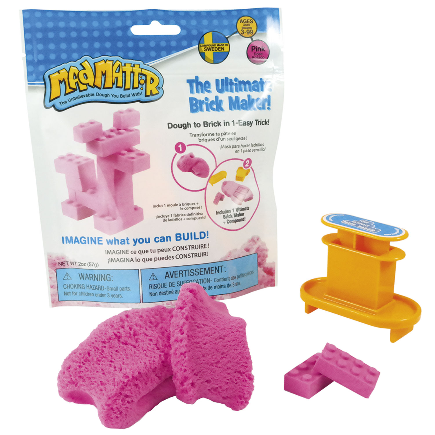 Mad Mattr The Ultimate Brick Maker Set - pink