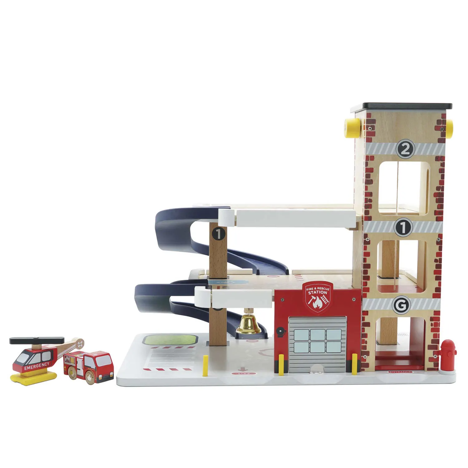 Feuerwehr & Rettungsdienst Garage & Fire & Rescue Wooden Garage-Le Toy Van (LTV)