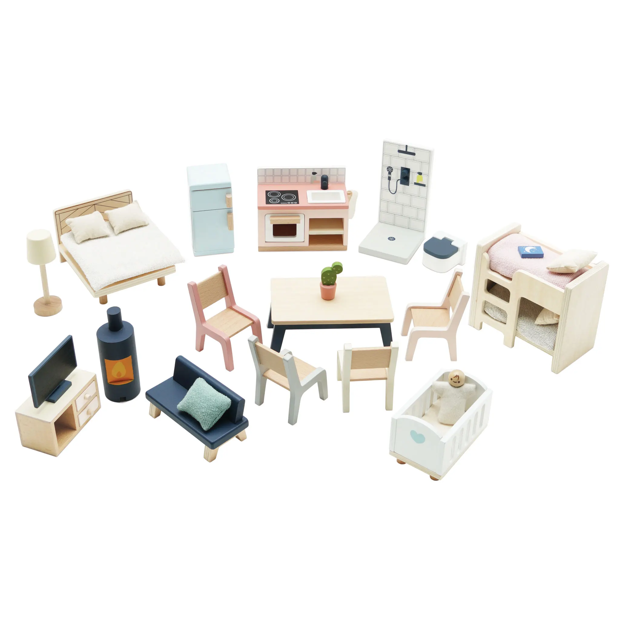Starter Set Puppenhausmöbel/Complete Dolls house Furniture Set  (New Look)
