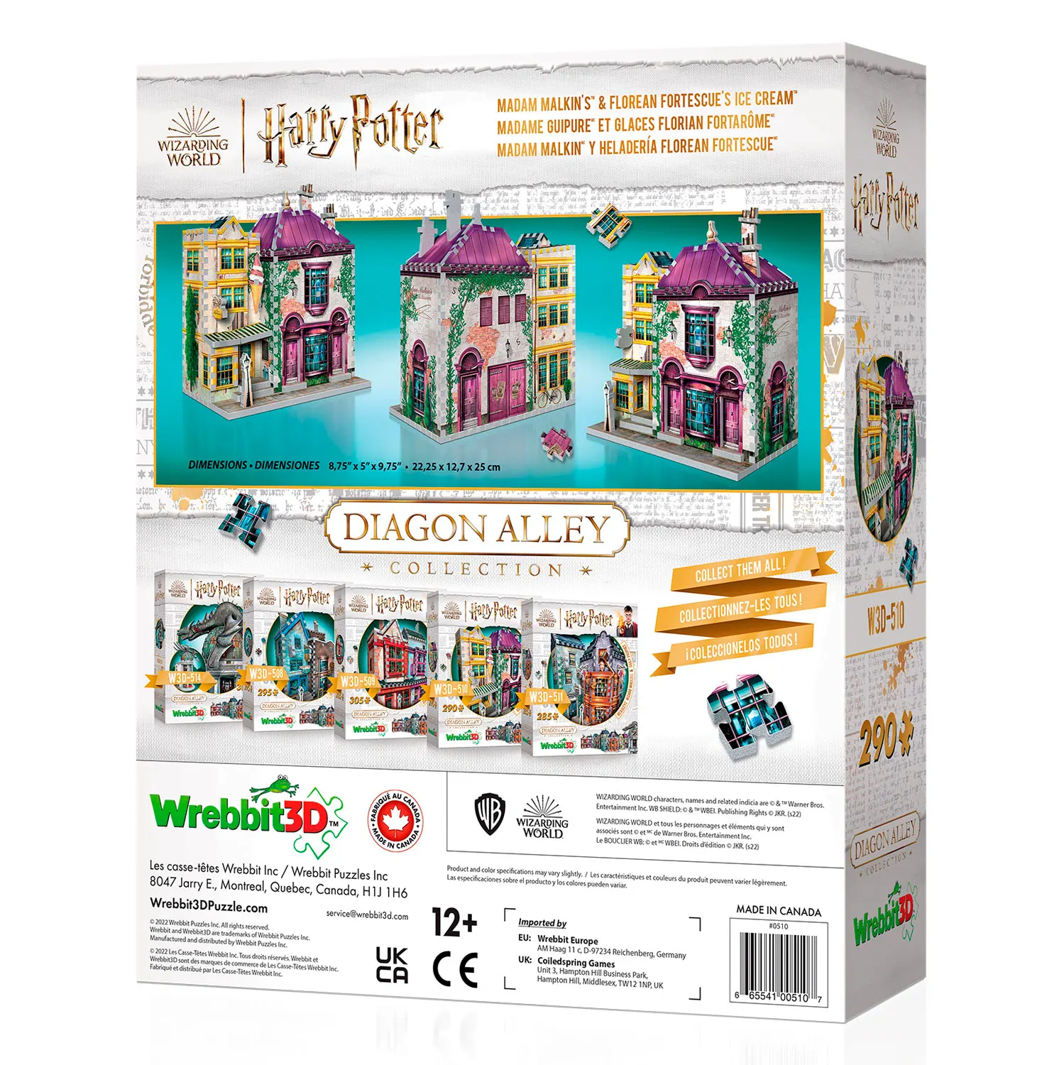 Madam Malkins Anzüge & Florean Fortescue’s Eissalon 290 pcs. 3D Puzzle-Wrebbit-3D Puzzles
