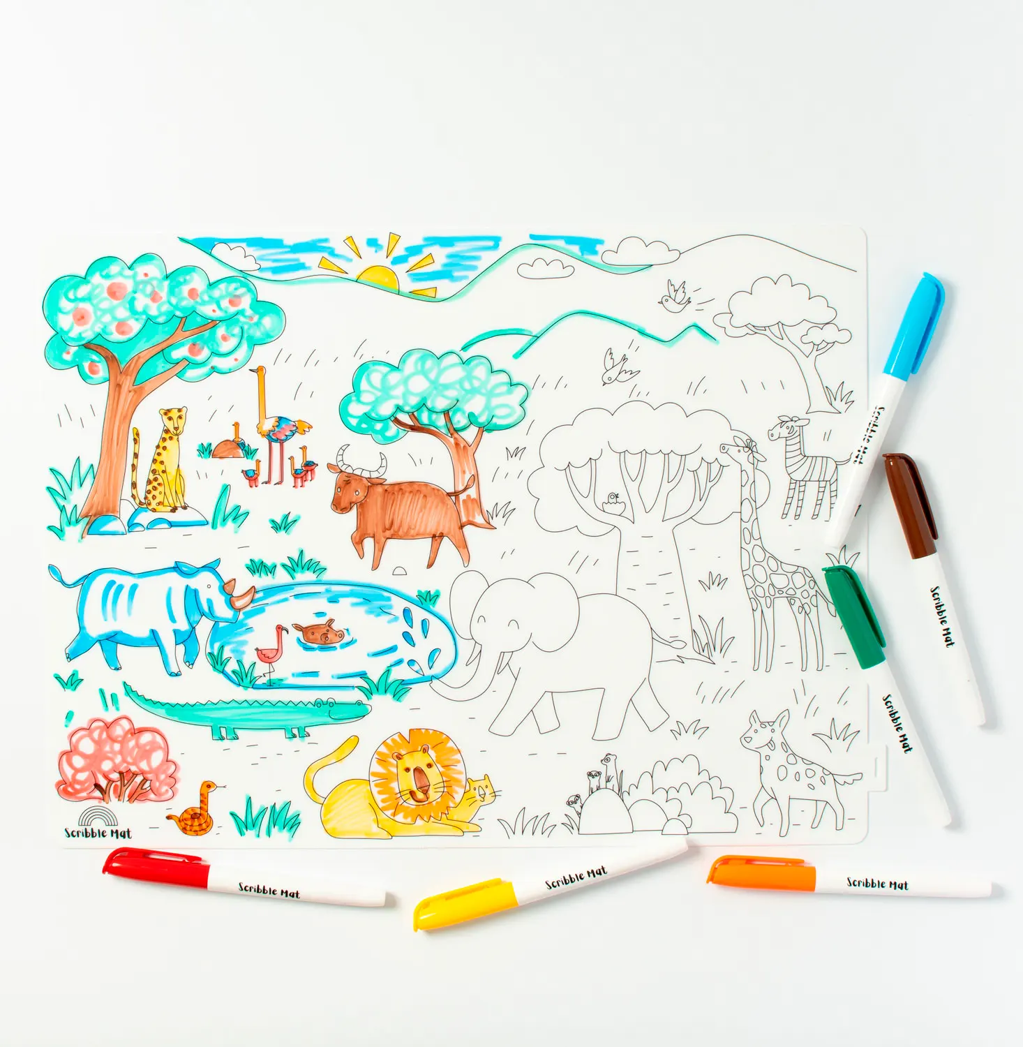 Scribble Mat 6 Farben / 6 colors - Safari-JuegaConmigo