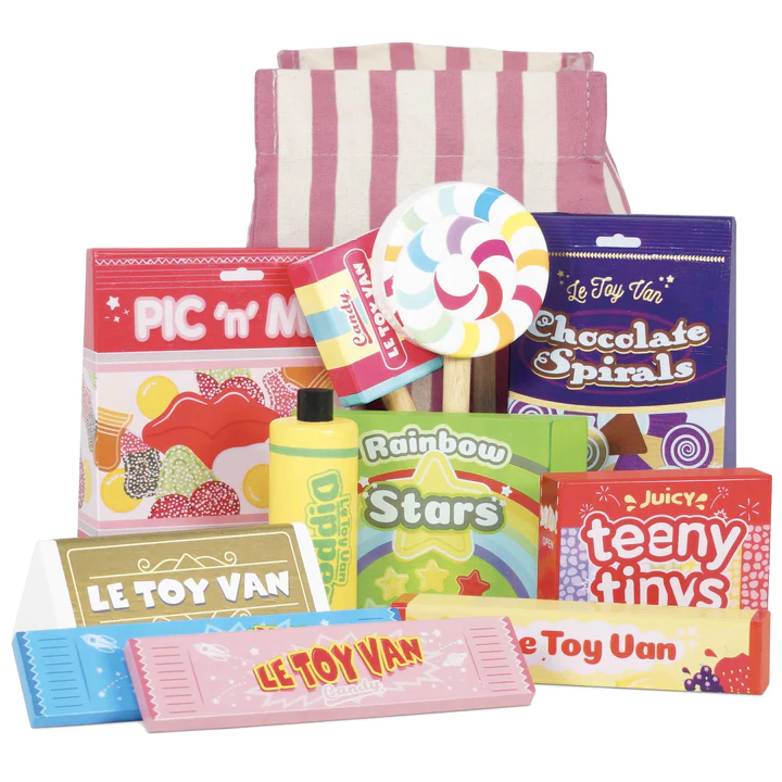 Süßigkeiten & Candy Set / Retro Sweets and Candy Roleplay Set  (New Look)-Le Toy Van (LTV)