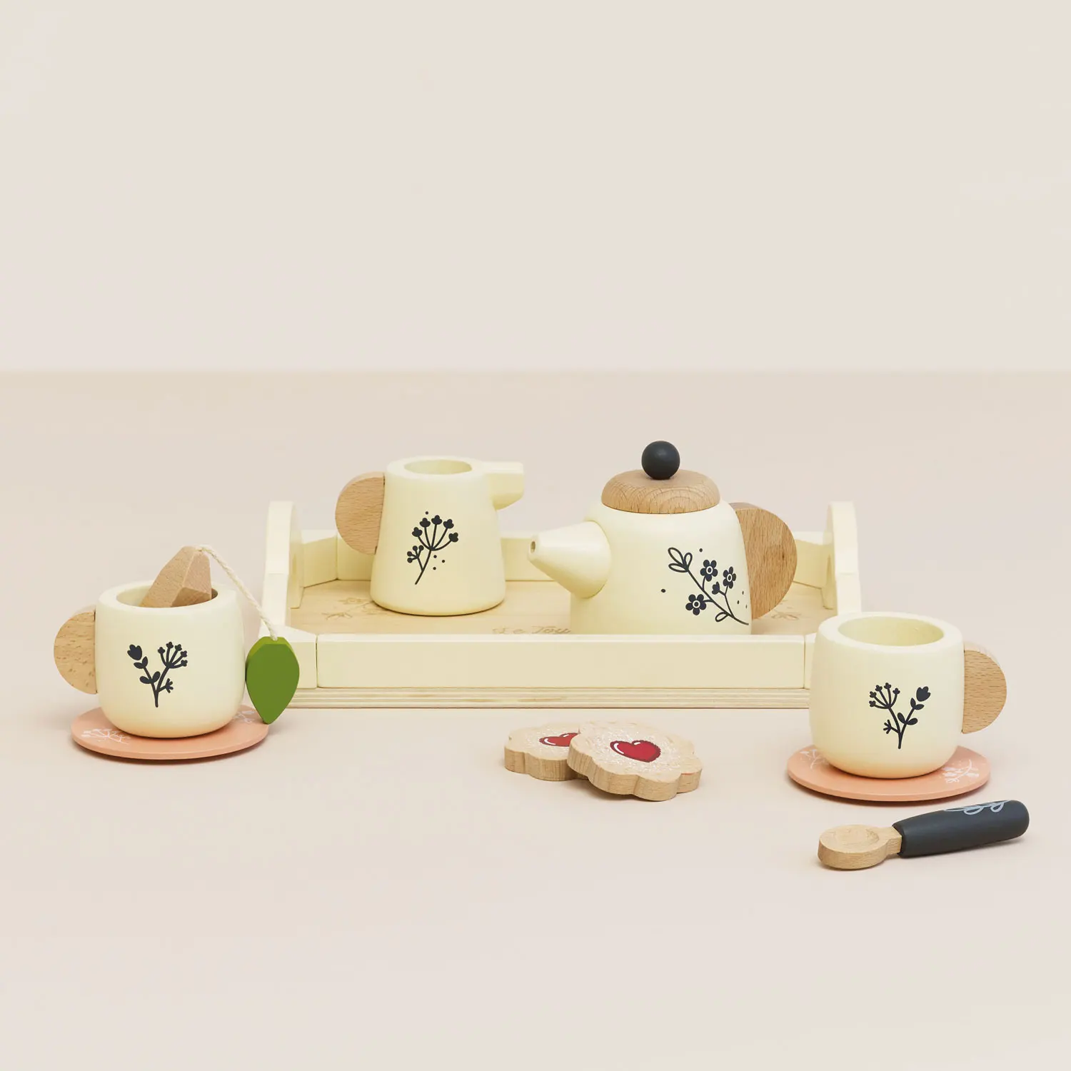 Teeservice / Wooden Tea Set & Tray (New Look)-Le Toy Van (LTV)