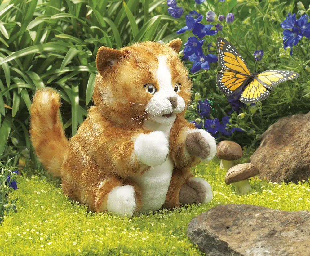 Kätzchen orange-braun / Orange Tabby Kitten-Folkmanis® Puppets