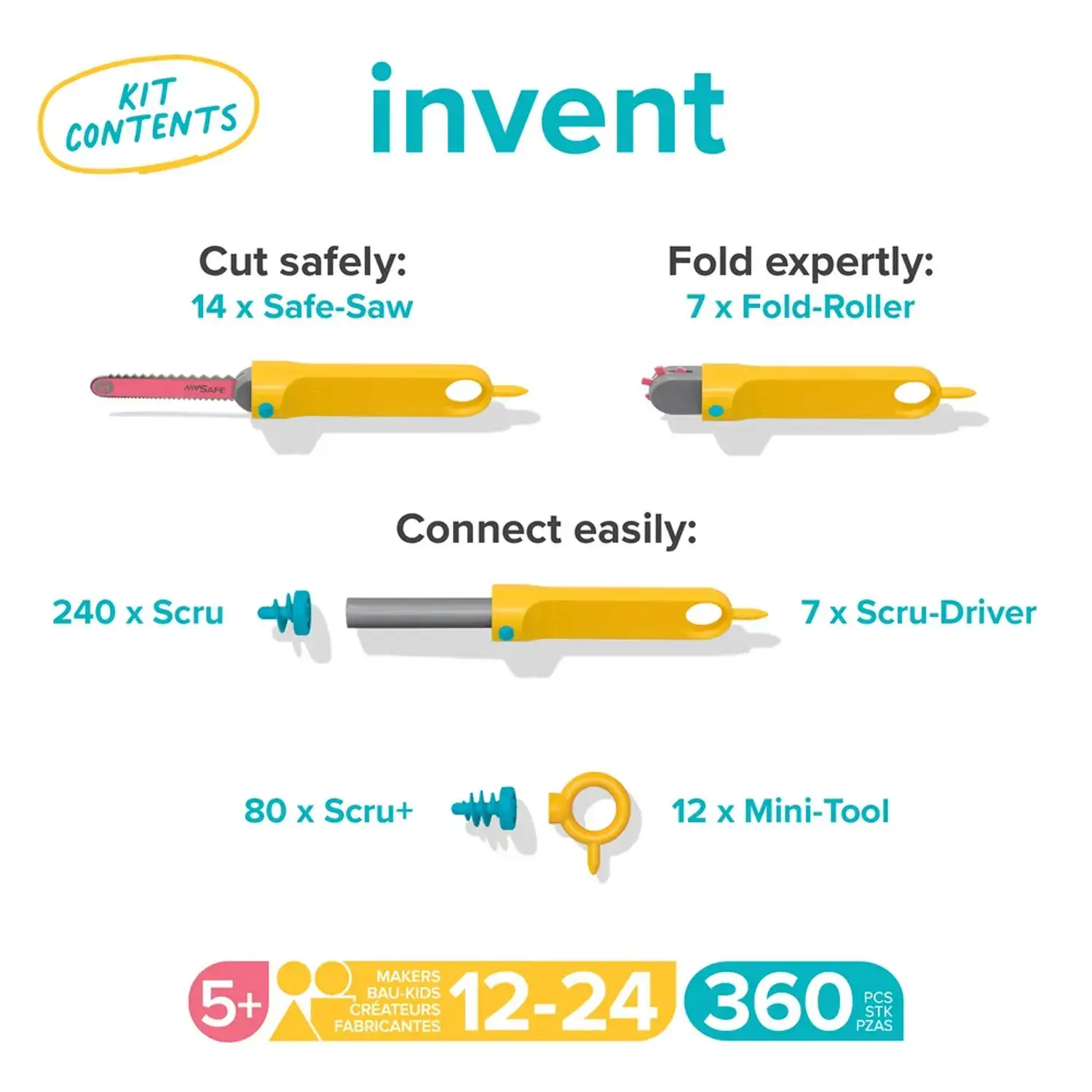Makedo - Invent Kit - Kartonbau Werkzeugset