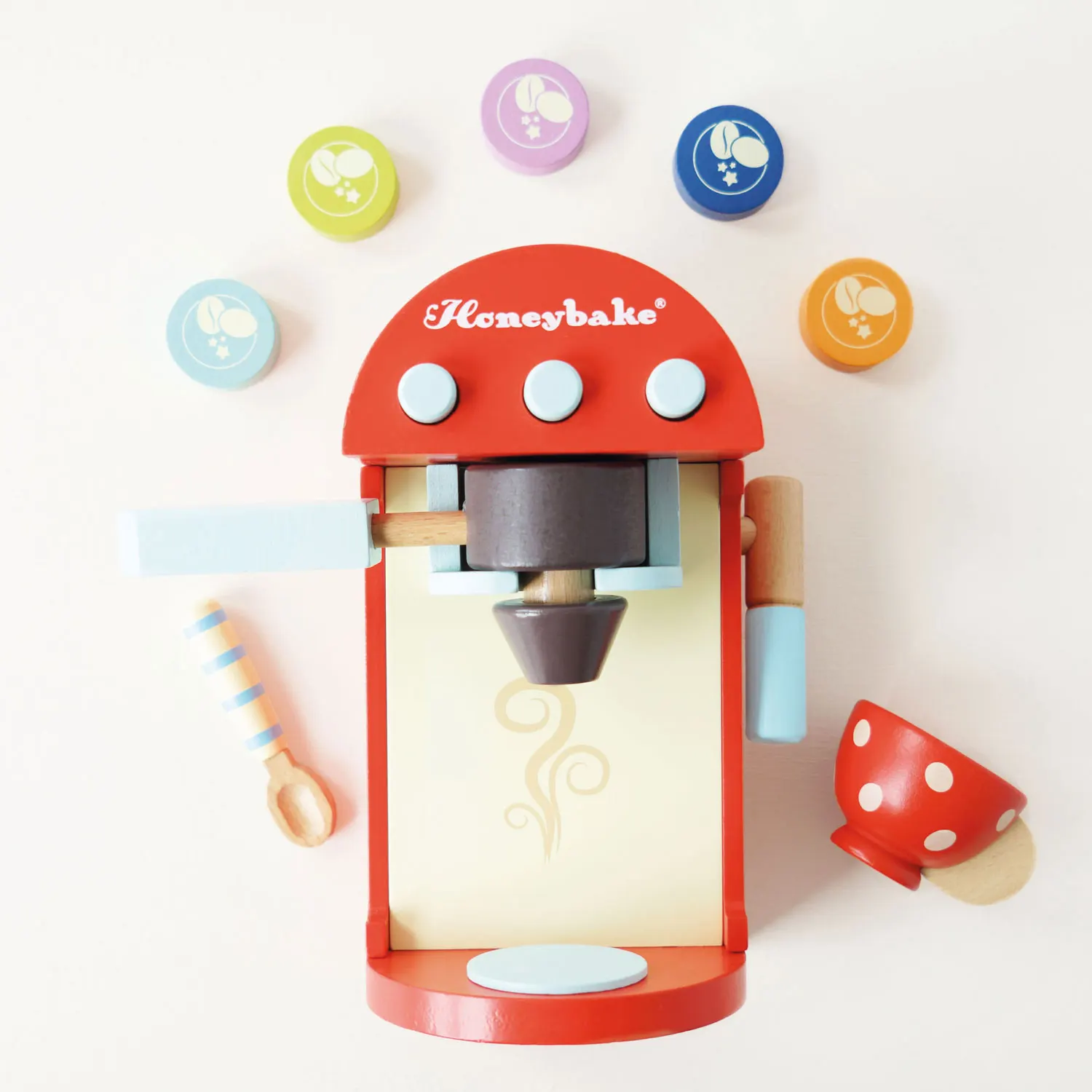 Caf&egrave; Maschine / Wooden Toy Coffee Machine & Pods-Le Toy Van (LTV)