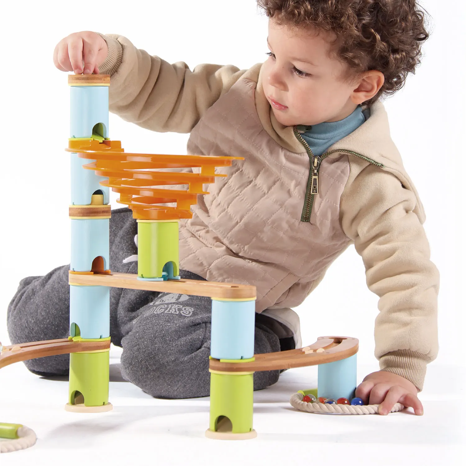 Kugelbahn: Bamboo Build & Run (89 pcs) MEDIUM 1-JH-products